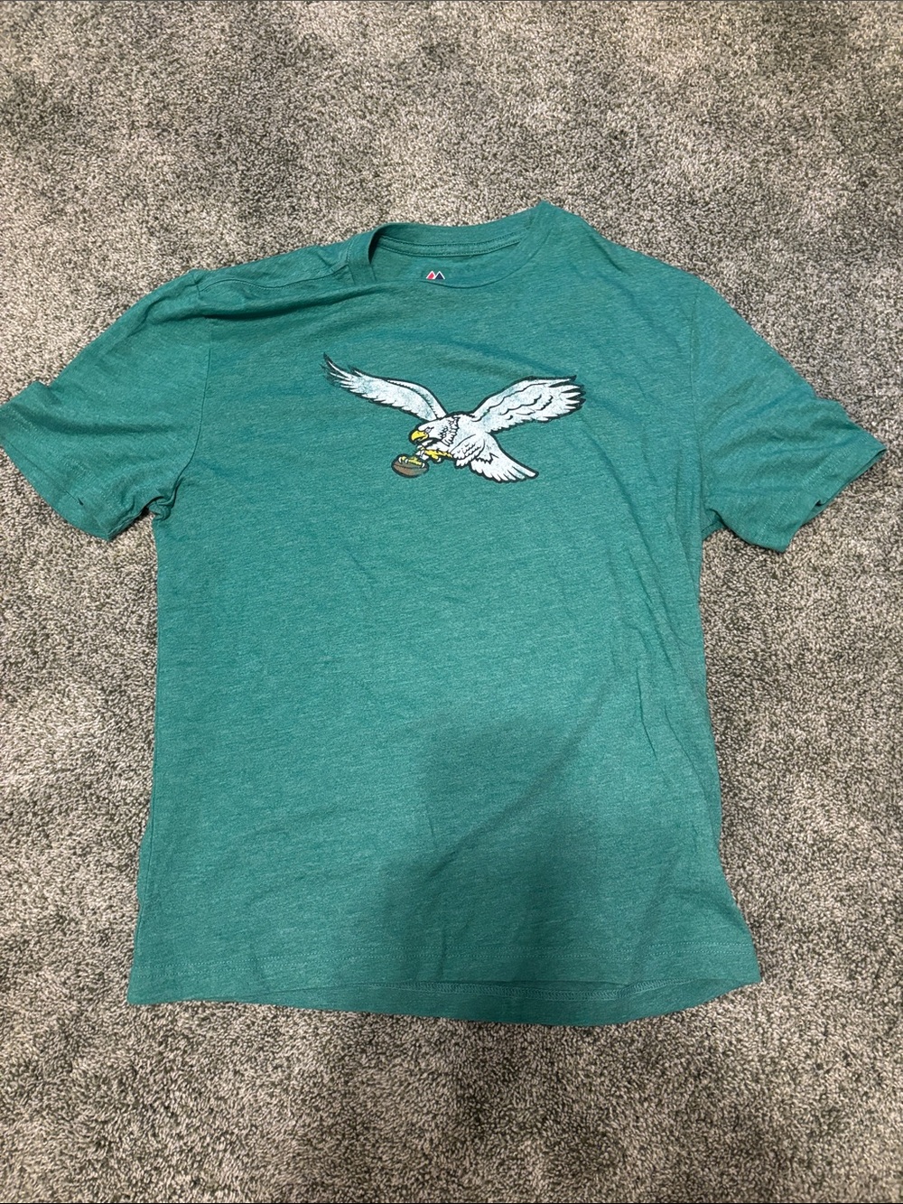 Men's Green Philadelphia Eagles Crew Neck Shirt by Majestic